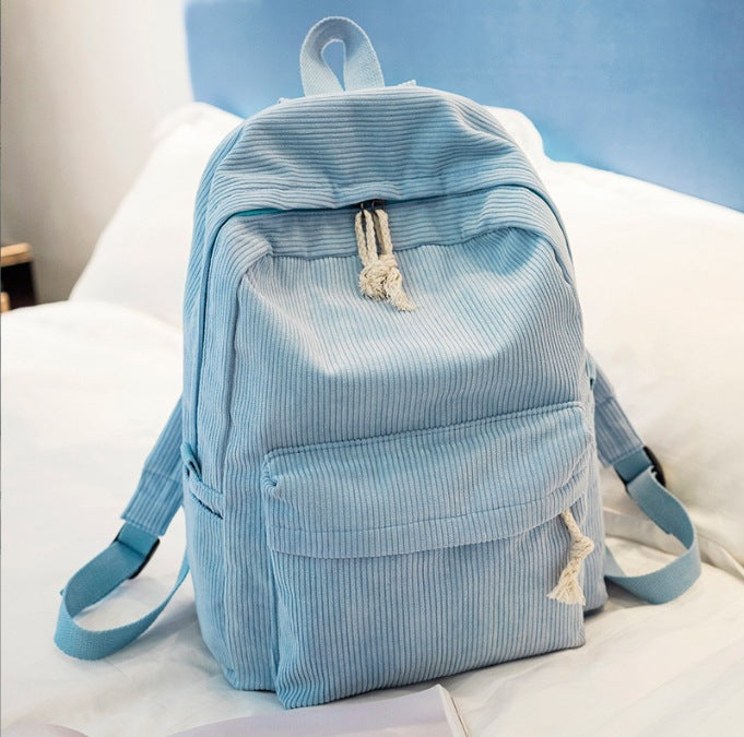 Customisable Velour Fabric Large Capacity Backpack