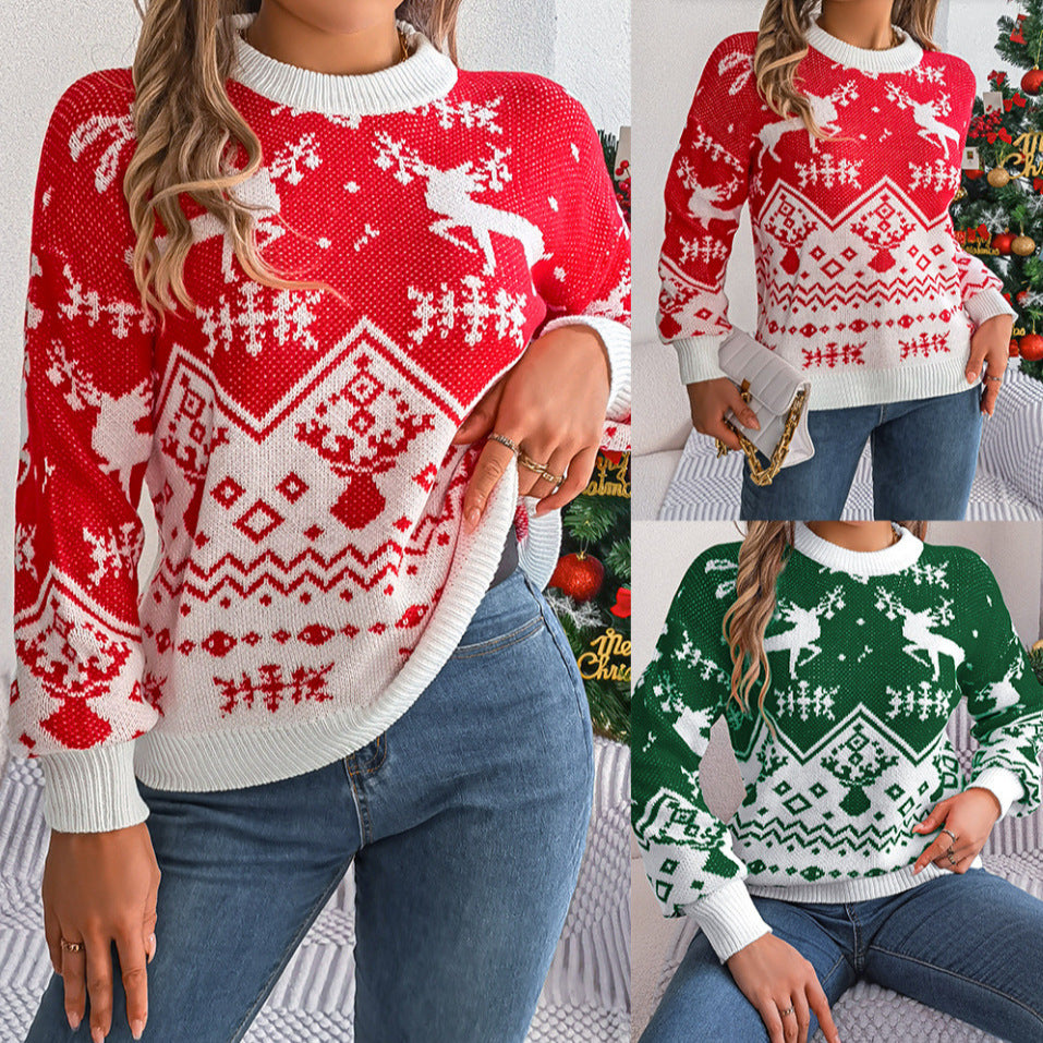 2025 Deer Pattern Hoodie, Women&