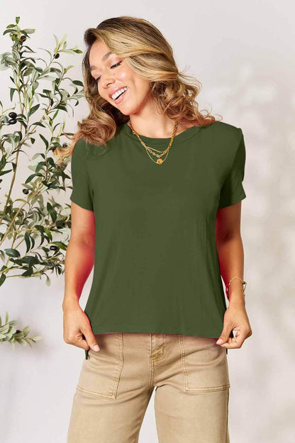 Basic Bae Full Size Round Neck Short Sleeve T-Shirt Black