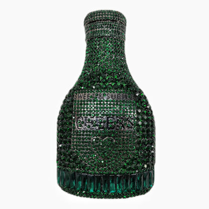 Champagne Bottle Rhinestone Evening Clutch Women&
