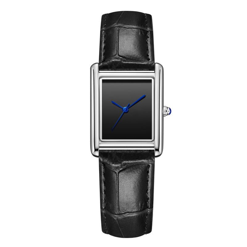 Couple Leather Watch Strap Simple Square Student&