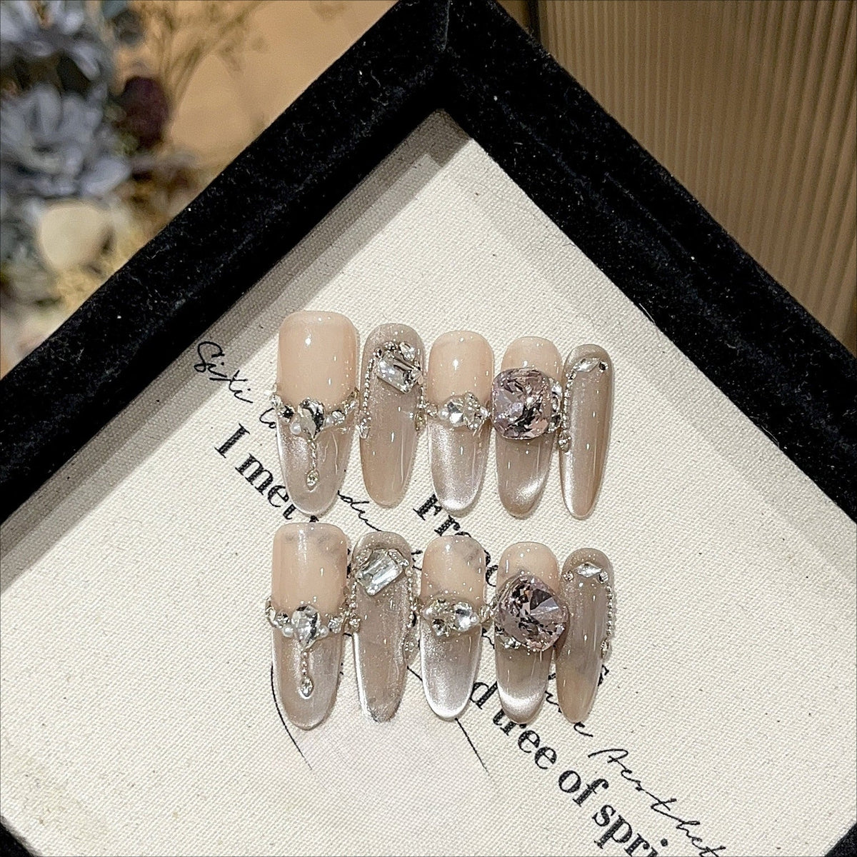1034- Handmade press on nails fake nails removable