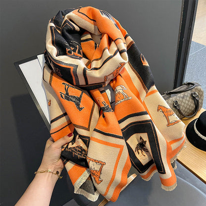Carriage Artificial Cashmere Scarf Women&