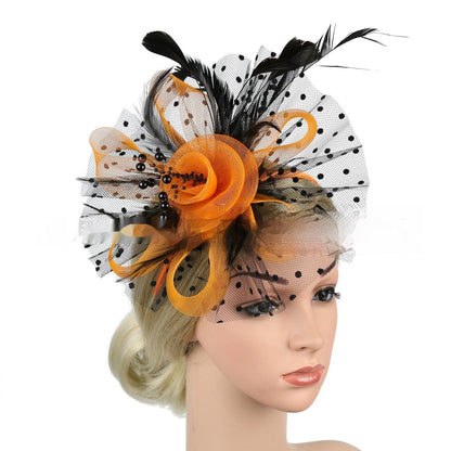 Headwear Bridal Hair Accessories Mesh Billycock Headband