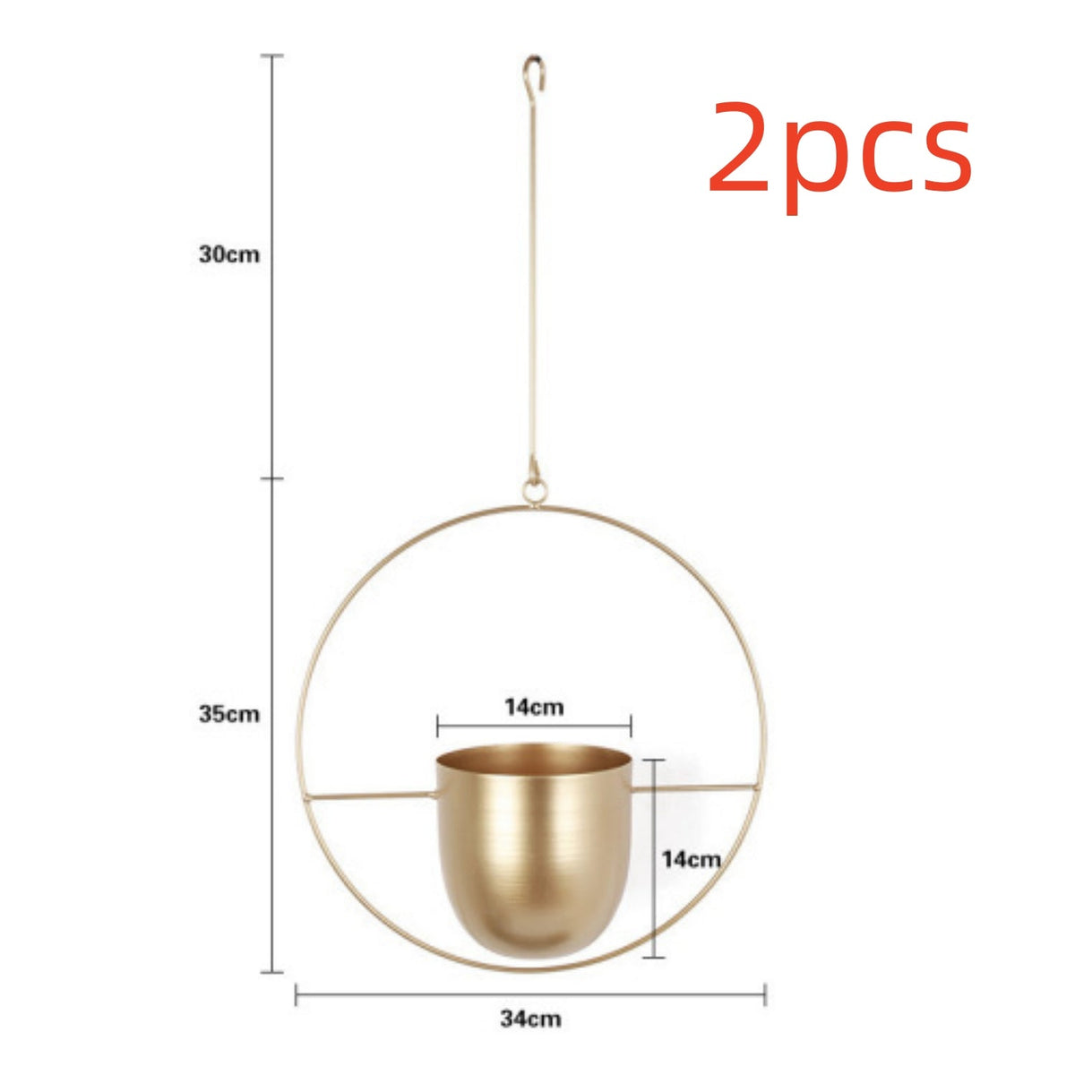 Hanging Iron Flower Pot Nordic Style Simple Creative Hydroponic Plant Potted Decoration Light Luxury Personalized Hanging Orchid
