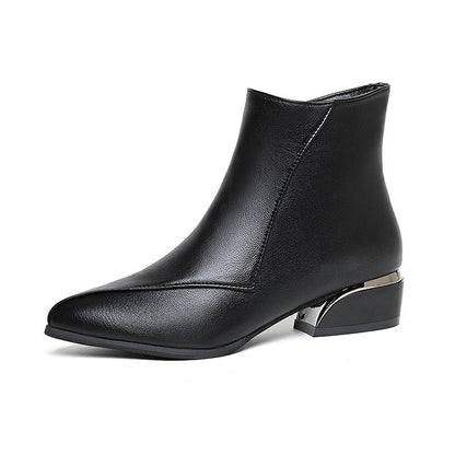 British Style Chunky Heel Martin Boots