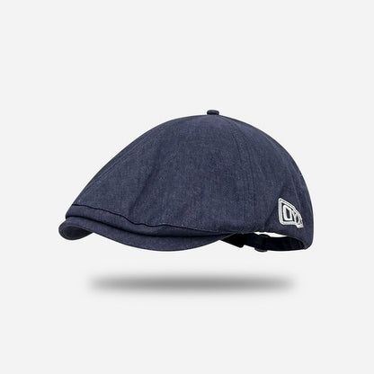 Monochrome Embroidery OYC Soft-top Stylish And Simple Style Beanie Hat With Brim Suitable For Daily Commuting And Outings