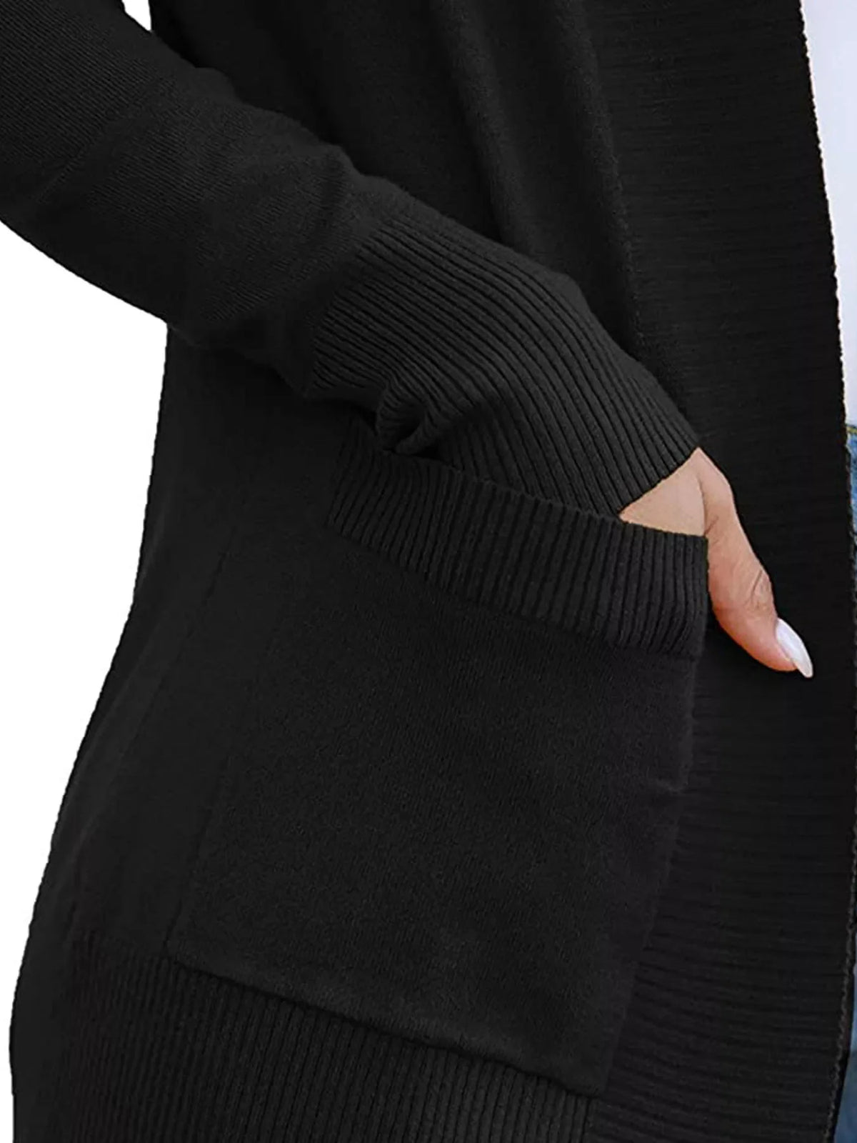 Open Front Knit Cardigan