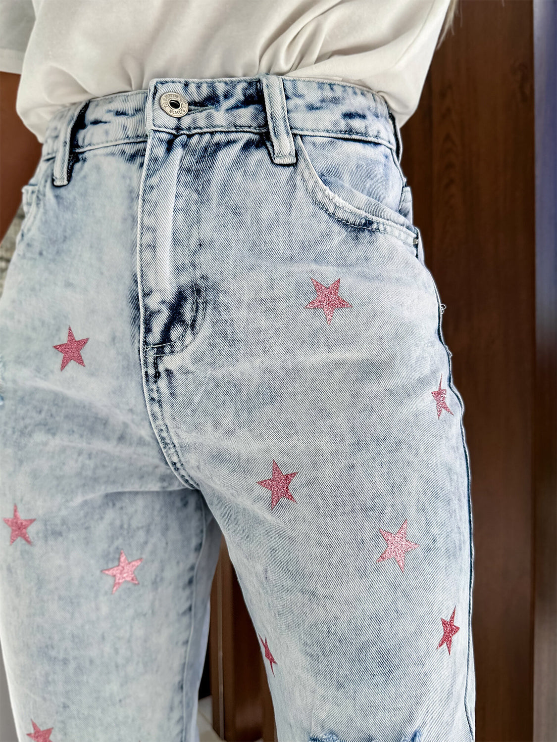 Patriotic Star Straight Leg Jeans