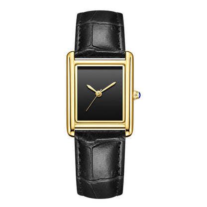Couple Leather Watch Strap Simple Square Student&