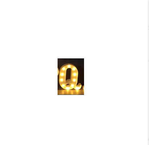 Luminous LED Letter Number Night Light English Alphabet Number Battery Lamp Romantic Wedding Christmas Party Decoration