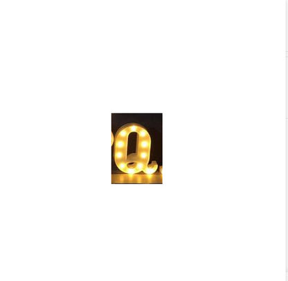 Luminous LED Letter Number Night Light English Alphabet Number Battery Lamp Romantic Wedding Christmas Party Decoration
