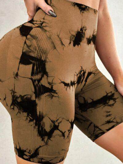 Tie-Dye High Waist Active Shorts for Women Workout Gear