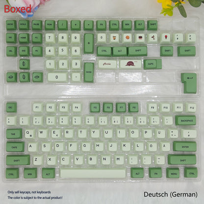 124 Key Matcha Themed PBT Sublimation Keycap