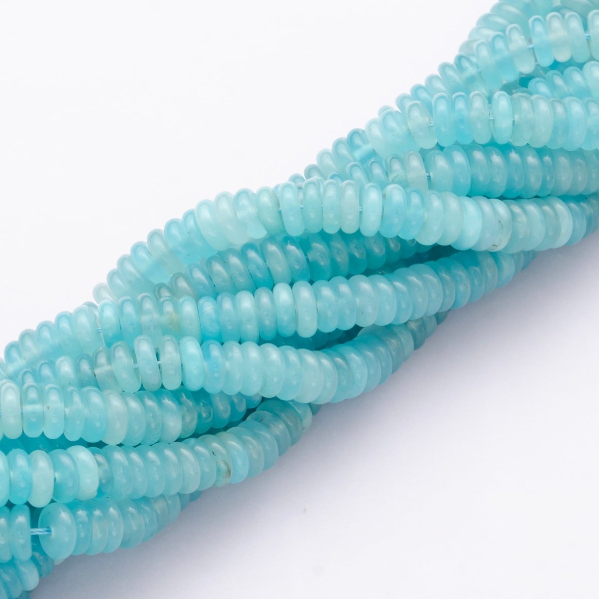 6mm x 2mm Thin Rondelle Natural Gemstone Bead Strand Finding | WA-3118 ~ WA-3127