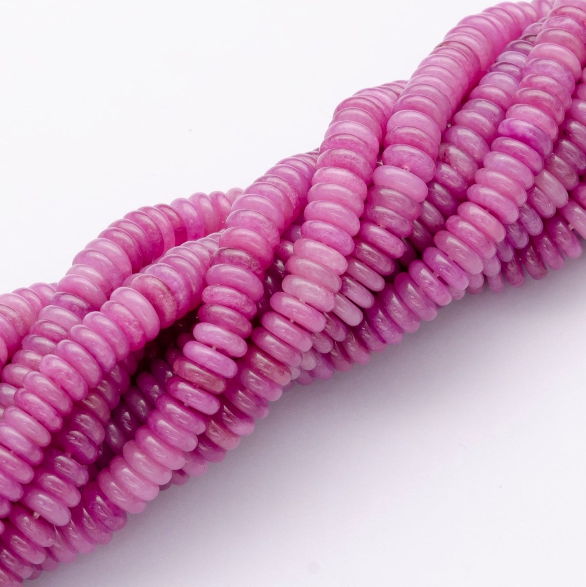 6mm x 2mm Thin Rondelle Natural Gemstone Bead Strand Finding | WA-3118 ~ WA-3127