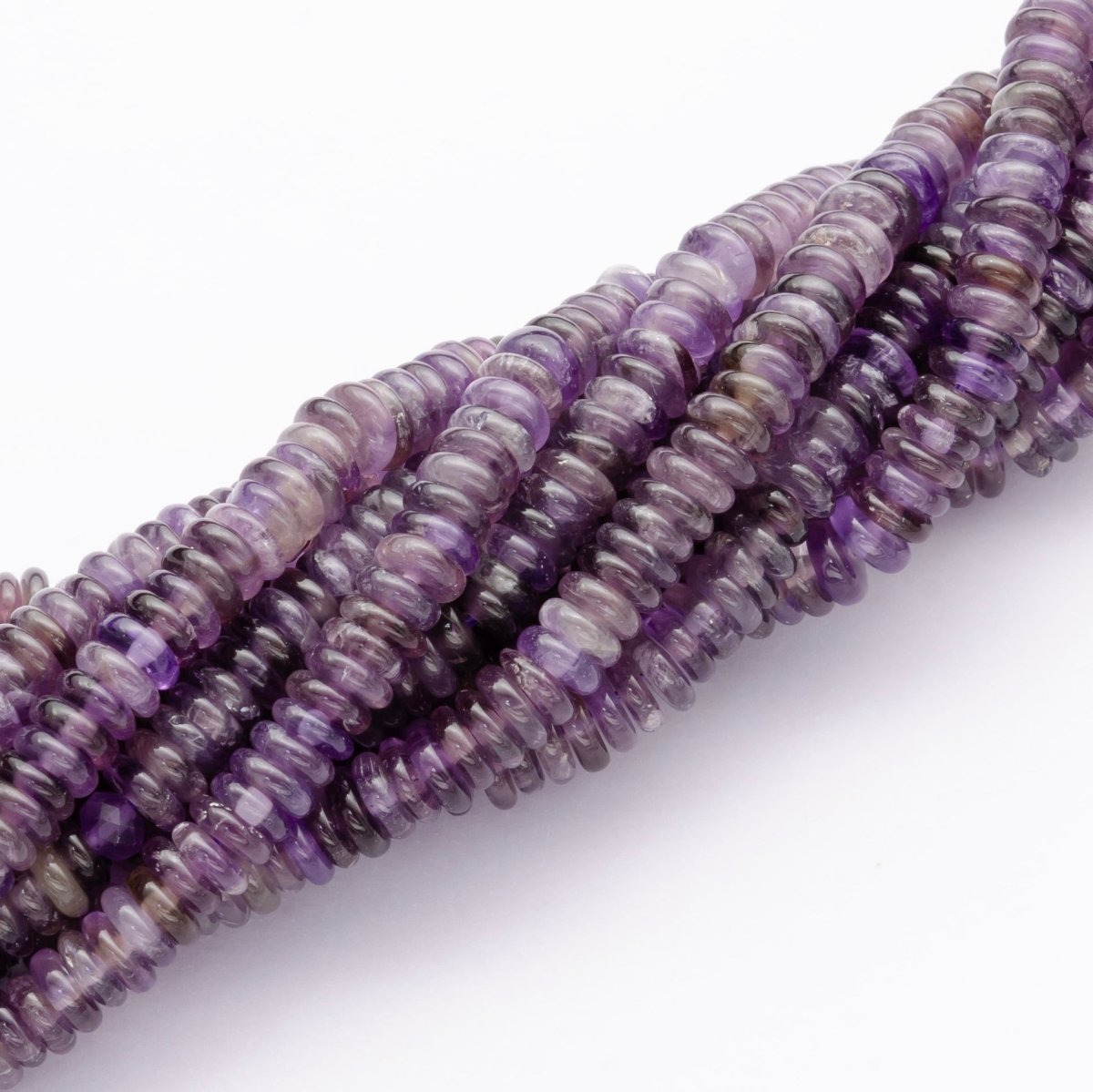 6mm x 2mm Thin Rondelle Natural Gemstone Bead Strand Finding | WA-3118 ~ WA-3127