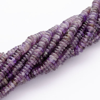 6mm x 2mm Thin Rondelle Natural Gemstone Bead Strand Finding | WA-3118 ~ WA-3127