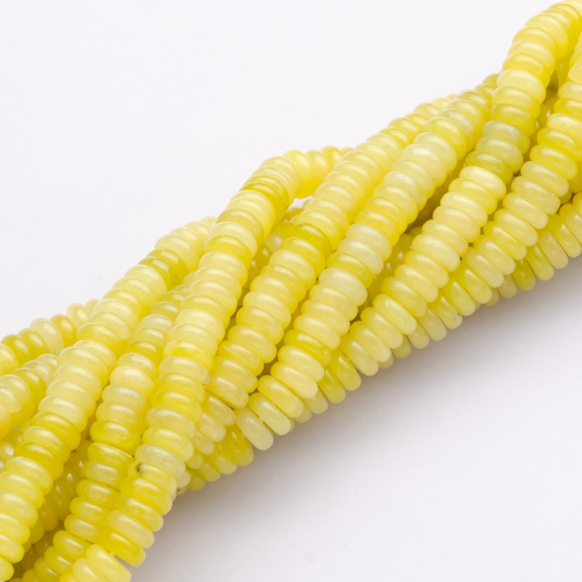 6mm x 2mm Thin Rondelle Natural Gemstone Bead Strand Finding | WA-3118 ~ WA-3127