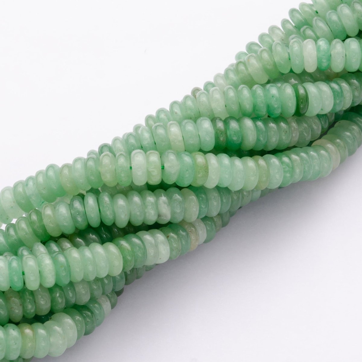 6mm x 2mm Thin Rondelle Natural Gemstone Bead Strand Finding | WA-3118 ~ WA-3127