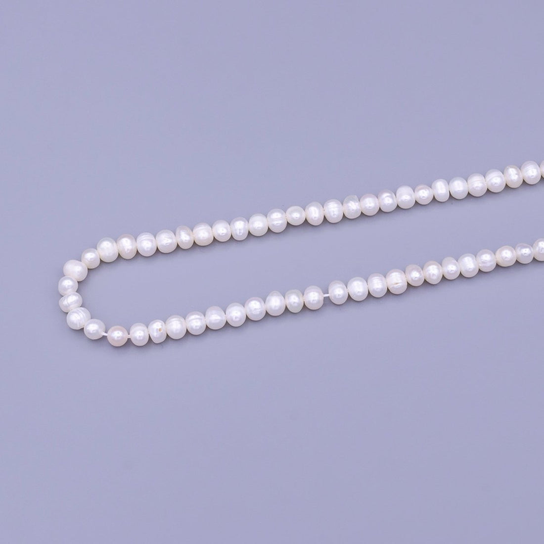 6mm Freshwater Pearl Button 80 Pieces/Strand Jewelry Making Finding Supply | WA-1665 Clearance Pricing