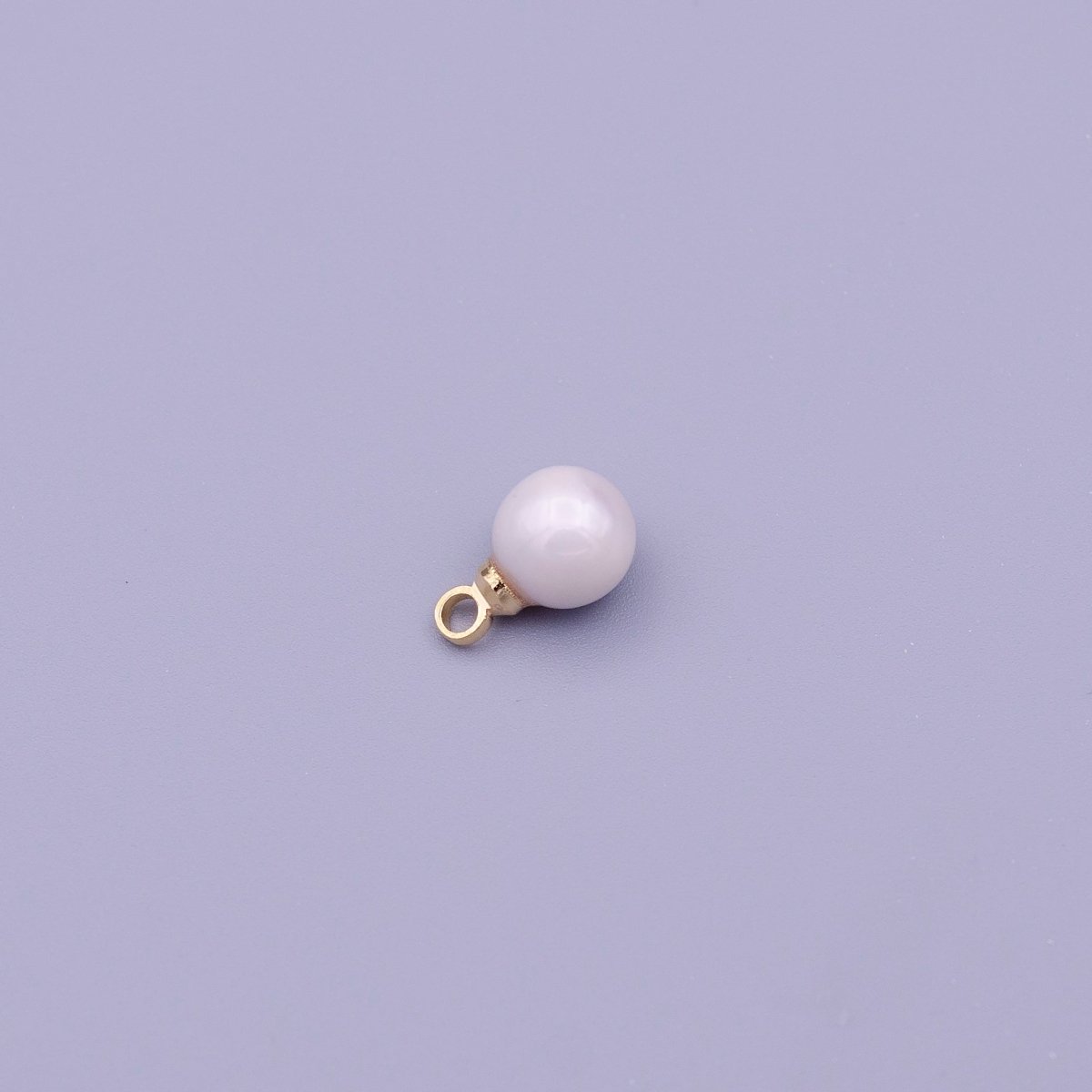 6mm Round White, Pink Pearl Add-On Charm in Gold &amp; Silver | C-197 C-204 C-205