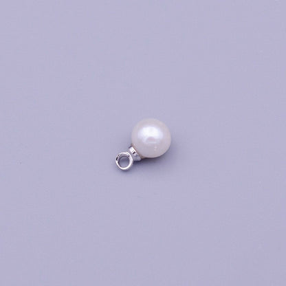 6mm Round White, Pink Pearl Add-On Charm in Gold &amp; Silver | C-197 C-204 C-205