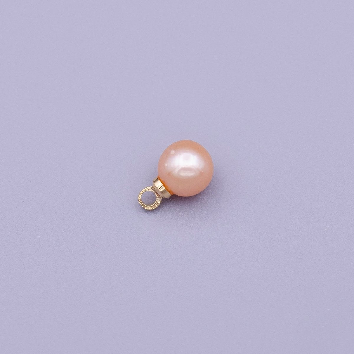 6mm Round White, Pink Pearl Add-On Charm in Gold &amp; Silver | C-197 C-204 C-205