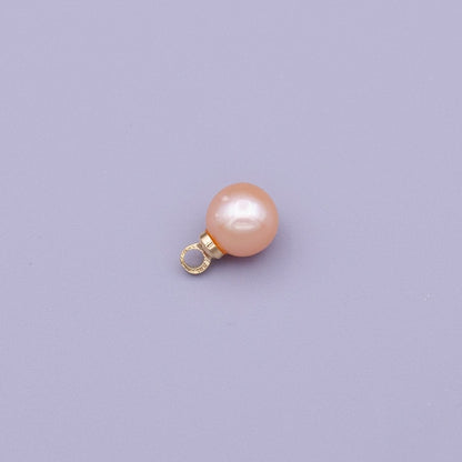 6mm Round White, Pink Pearl Add-On Charm in Gold &amp; Silver | C-197 C-204 C-205