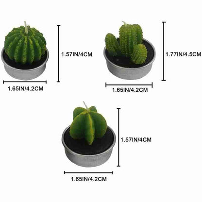 6Pcs Cactus Candle Cube Candle Simulated Plant Set Paraffin Scented 3D Candle Delicate Succulent Cactus Candles for Valentine&