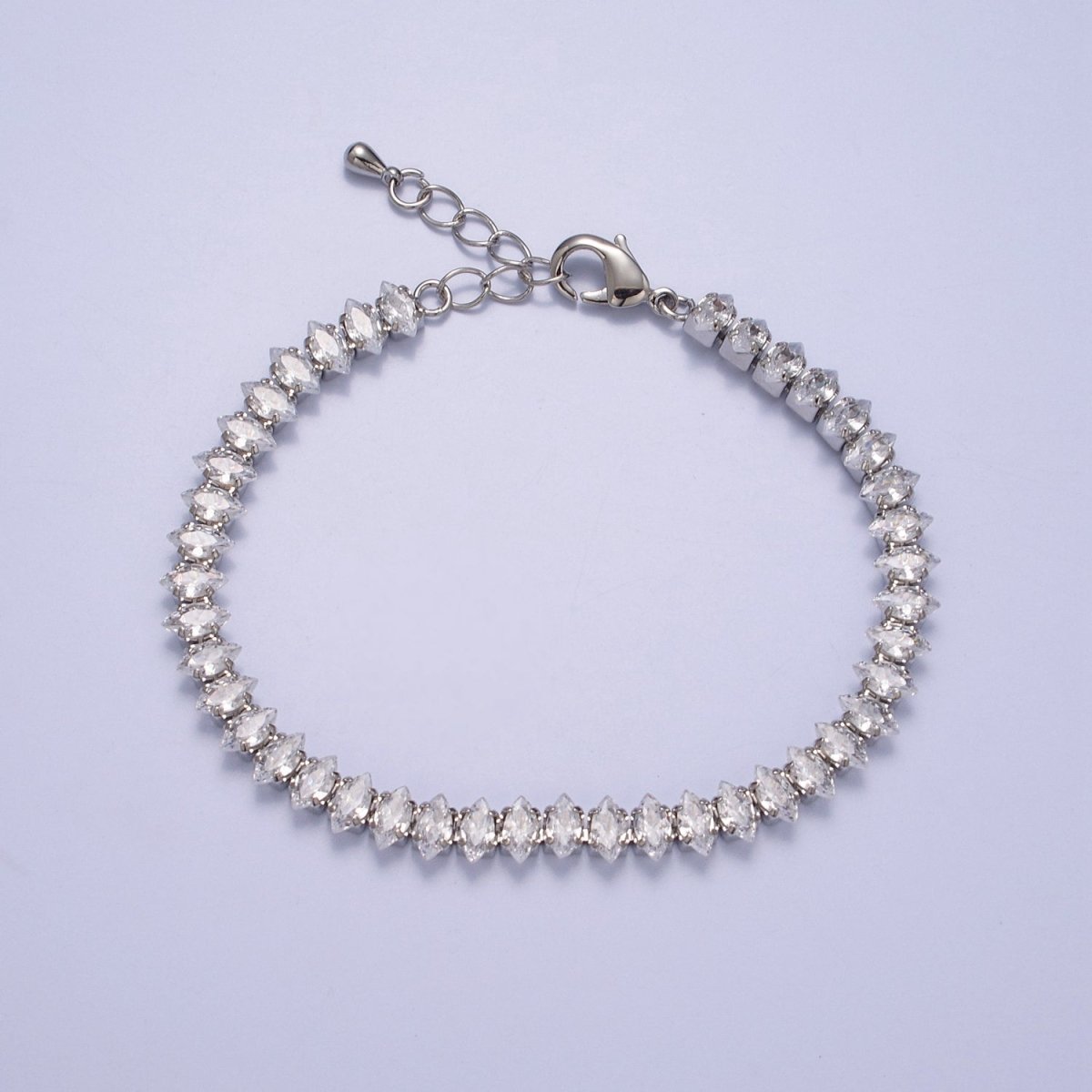 7" Marquise Tennis Chain Bracelet | WA-905