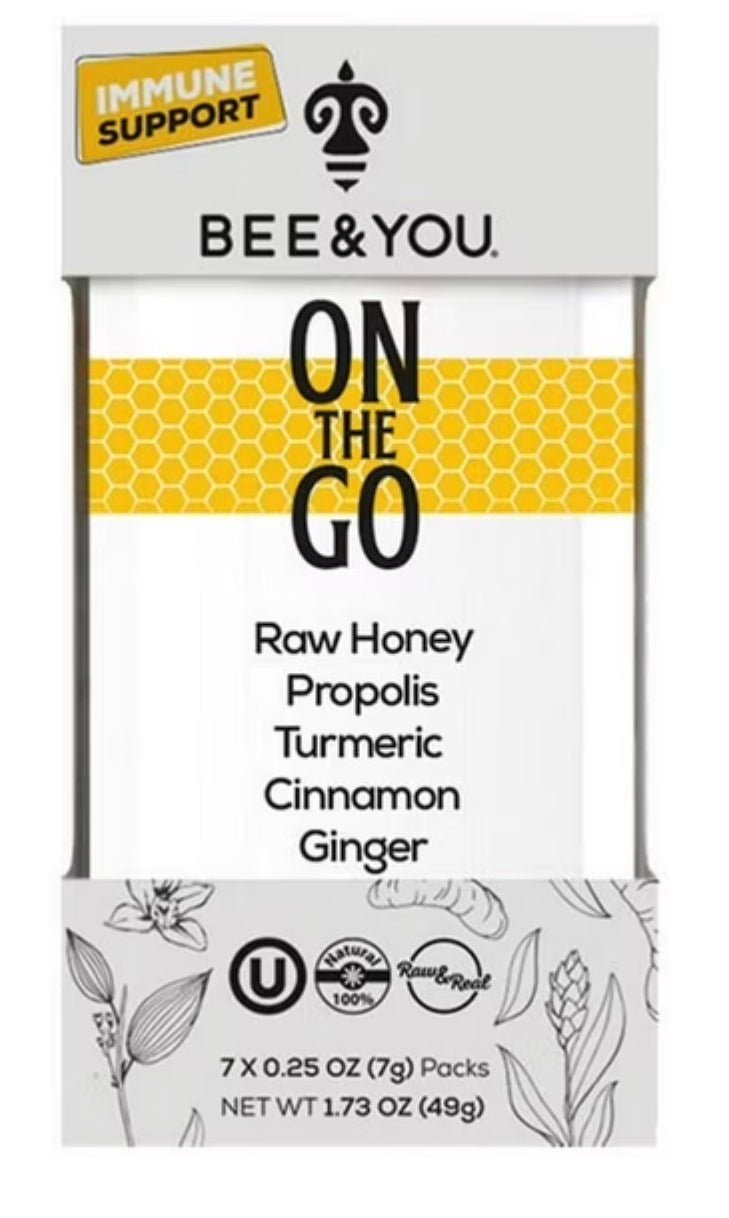 Bee &amp; You On the Go Immunity Honey, 1.73 oz (7 Packets / 1 Box)