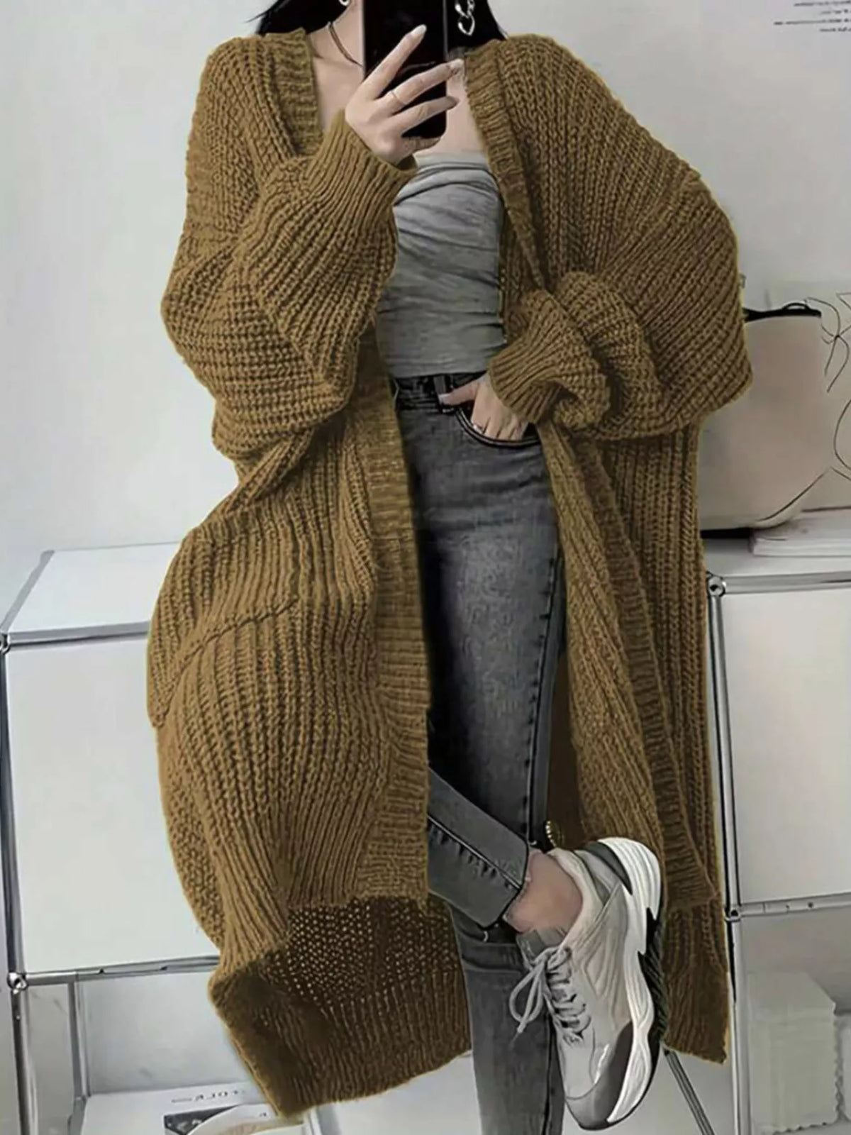 Oversized Long Sleeve Longline Cardigan