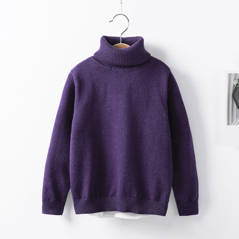Autumn and winter high collar children&