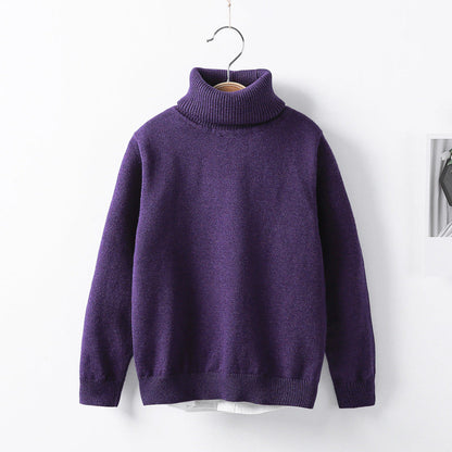 Autumn and winter high collar children&