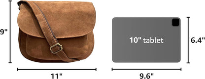 RUSTIC TOWN Leather Crossbody Satchel Bag Vintage Purses Handbags for Women