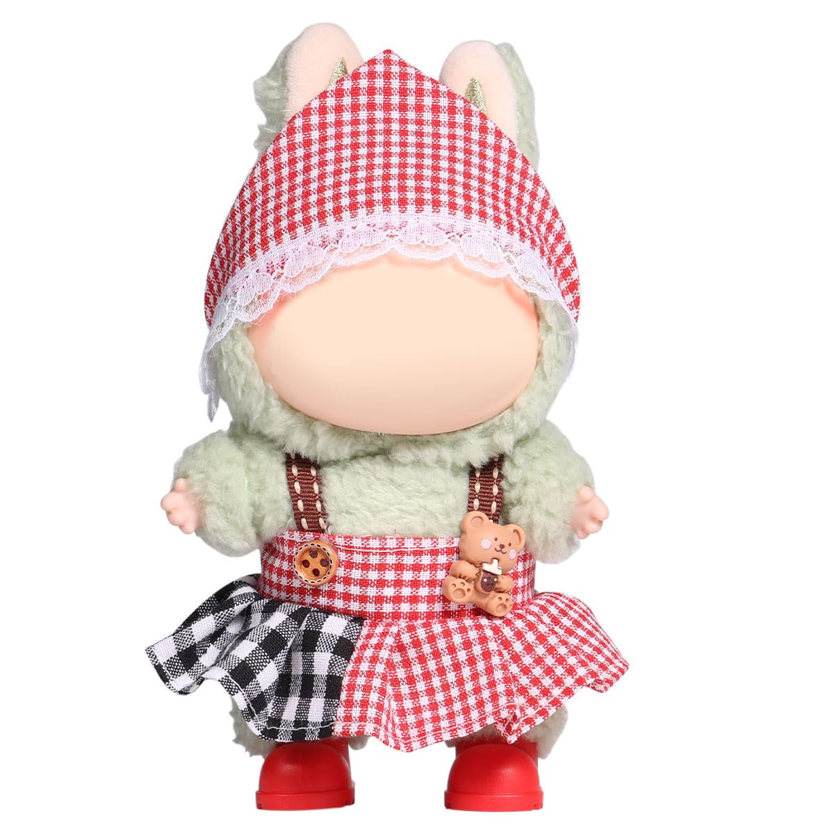 3 Piece Doll Clothes Set for 17cm Dolls - Handmade Crochet Outfit with Hat
