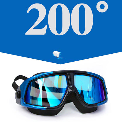 Goggles Electroplating Waterproof Big Frame Transparent Myopia Swimming Diving Goggles For Adults