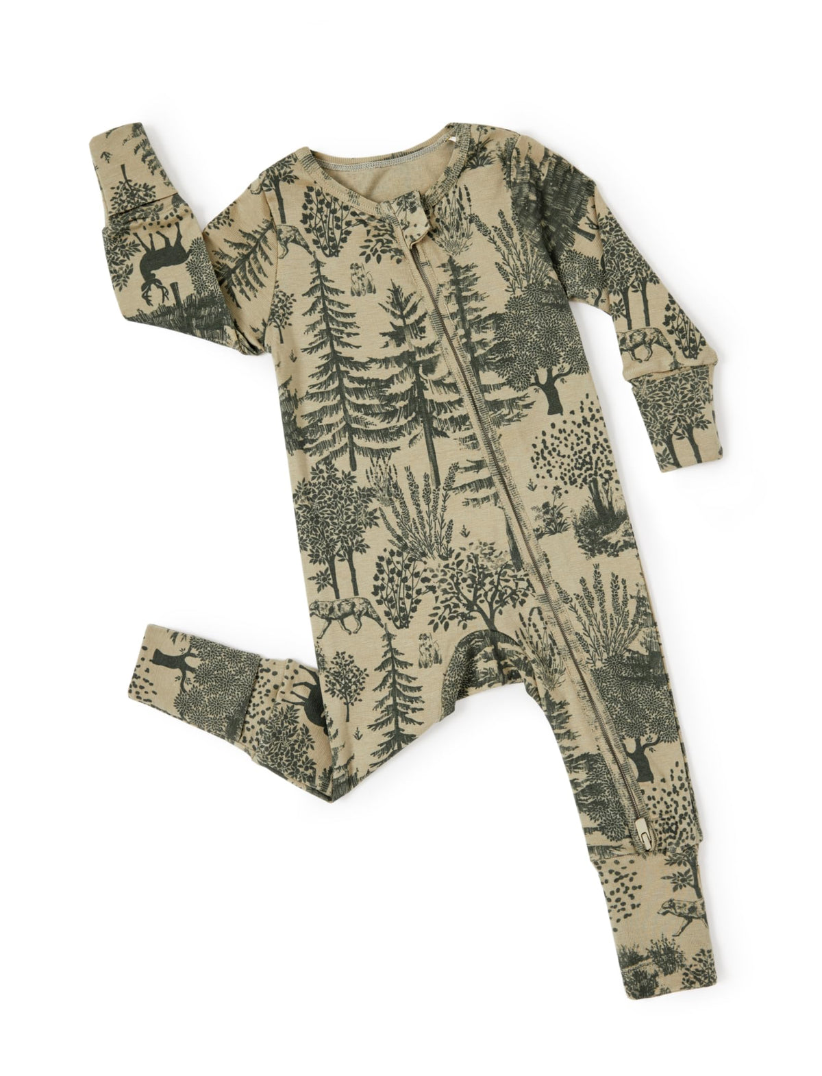 PATPAT Baby Footie Pajamas - Premium Tencel Lyocell &amp; Wool Romper with 2-Way Zipper