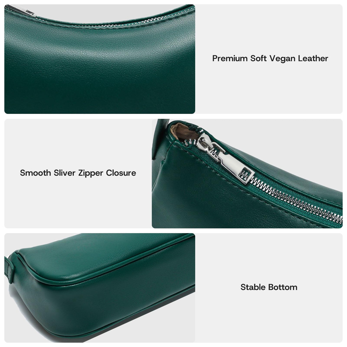 Small Shoulder Bag for Women Cute Mini Purse Trendy Vegan Leather Y2k Crescent Handbag