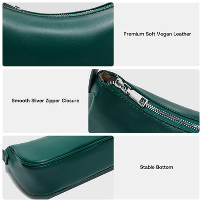 Small Shoulder Bag for Women Cute Mini Purse Trendy Vegan Leather Y2k Crescent Handbag