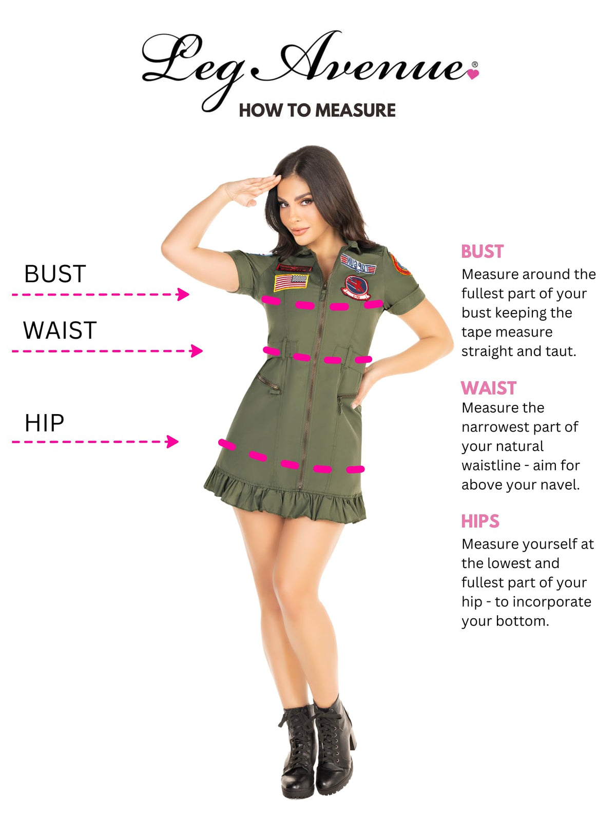Top Gun Flight Dress Costume - Women&