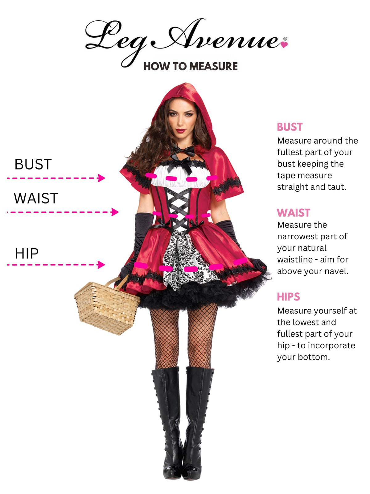 Gothic Red Riding Hood Costume - Women&