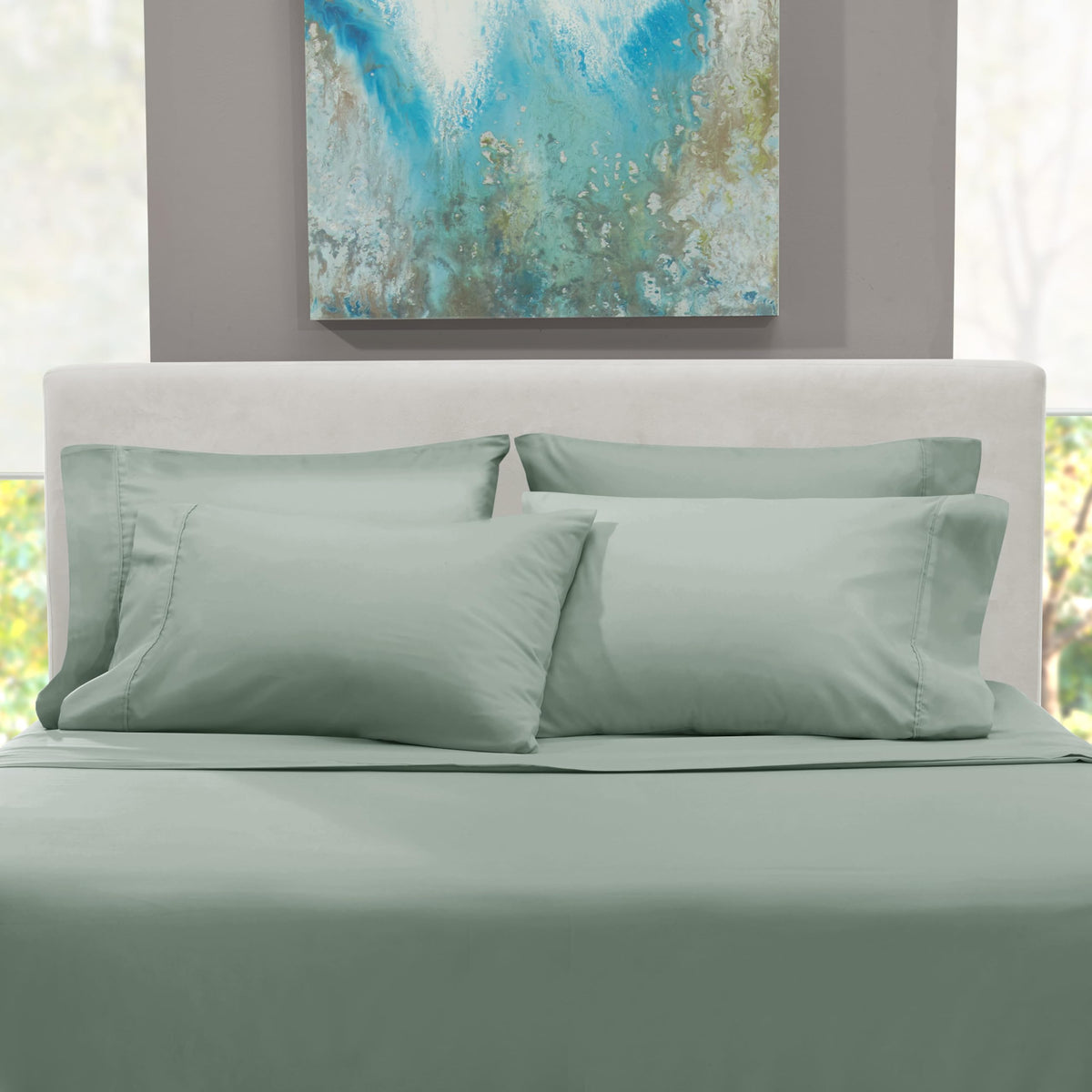 King Size Deep Pocket Sheet Set 6 Piece - Extra Deep Fitted Sheets 18-24 Inch Microfiber Linen