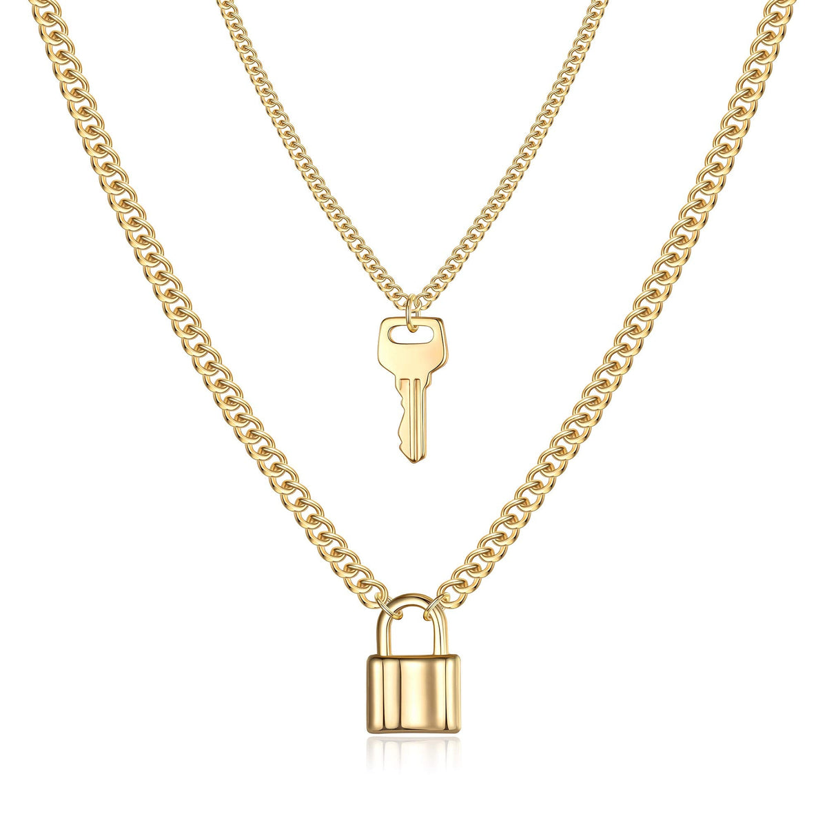 Turandoss Dainty Layered Choker Necklace, Handmade Y Pendant Necklace Multilayer Bar Disc Necklace Adjustable Layering Choker Necklaces for Women