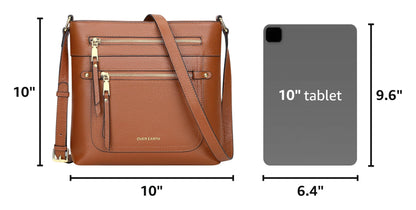 Over Earth Crossbody Bags for Women Leather Purses for Ladies with Multiple Pockets