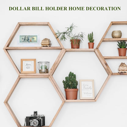 Dollar Bill Frame Display Acrylic Dollar Bill Holder for Collectors Currency Frame Display Case