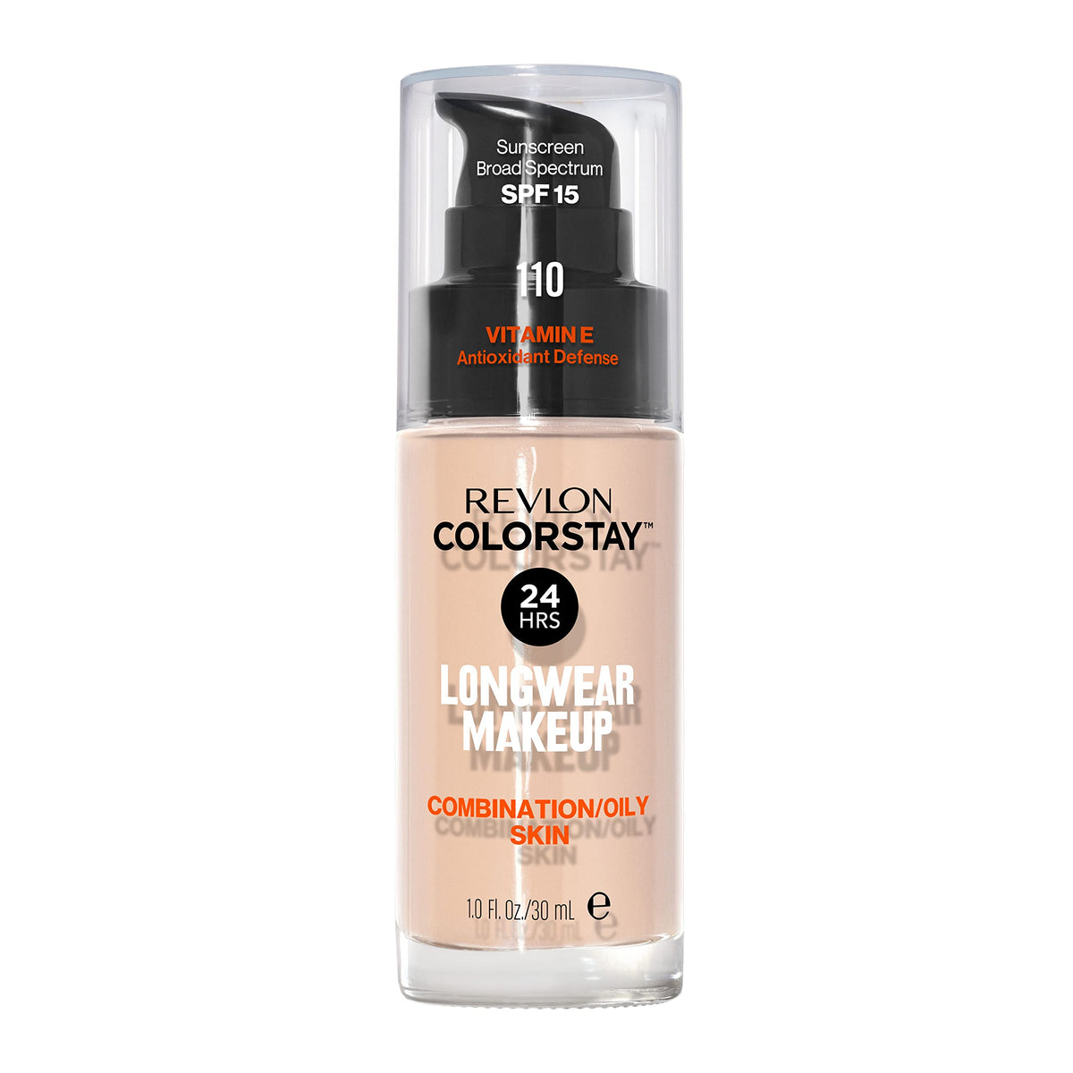 Revlon Liquid Foundation, ColorStay Face Makeup for Combination &amp; Oily Skin, SPF 15, Medium-Full Coverage with Matte Finish, 180 Sand Beige, 1 Fl Oz