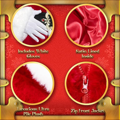 Luxurious Ultra Plush Professional Santa Claus Men&