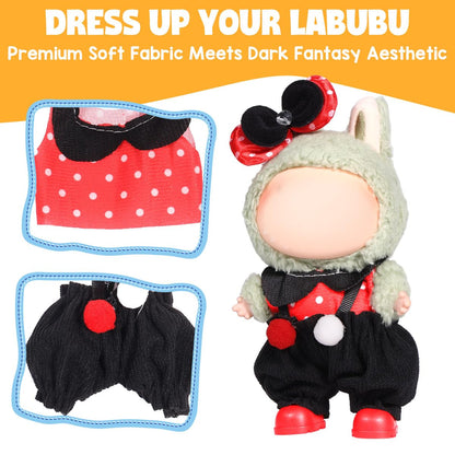 3 Piece Doll Clothes Set for 17cm Dolls - Handmade Crochet Outfit with Hat
